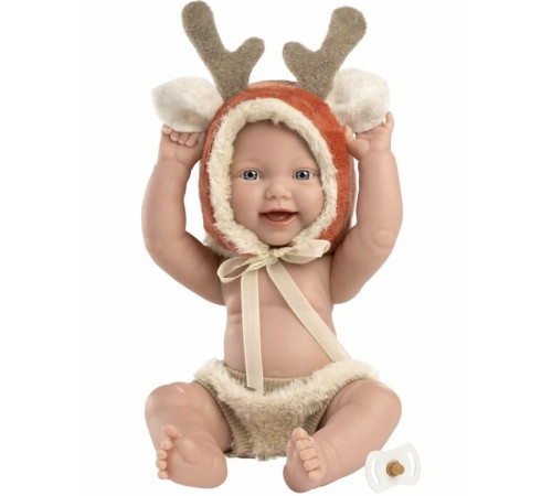  llorens 63202 Кукла "mini baby boy reindeer" (31cм.)