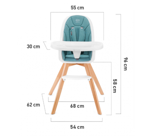 kinderkraft Стульчик для кормления tixi розовый