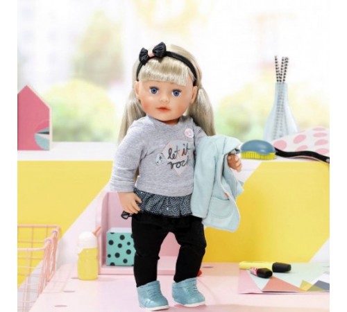 zapf creation 824245 papusa interactivă "sora fashionista" (43 cm.)