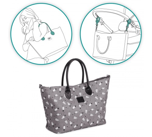 kinderkraft geantă pentru mamă mommy bag gri