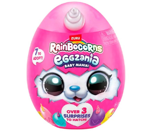 zuru 92111 ou surpriză cu jucărie moale "rainbocorns eggzania" (în sort.)