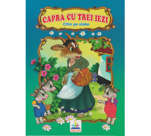 Carte carton. Citim pe silabe. "Capra cu trei iezi" (RO)  carte carton. citim pe silabe. "capra cu trei iezi" (ro)