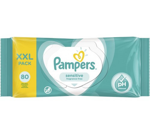 Pampers влажные салфетки Sensitive 80шт 7391 pampers влажные салфетки sensitive 80шт 7391