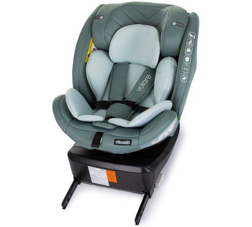 chipolino scaun auto "i-size isofix 360 volare" stkvlr02404pg (40-150 cm.) pastel green