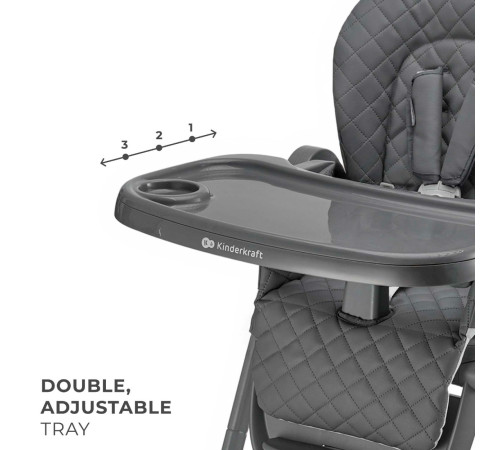 kinderkraft scaun pentru copii 3-in-1 tulo gri