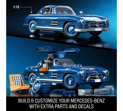 hot wheels hww25 constructor "brick shop mercedes-benz 300 sl" (1600 el.)