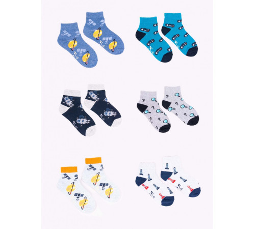  yoclub ska-23 Носки короткие для мальчика (р. 23-26) в асс.