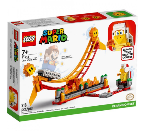  lego super mario 71416 setul adăugător "lava wave ride" (218 el.)