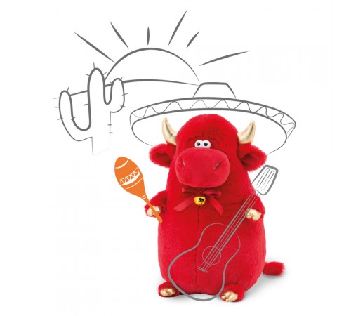   orange toys taur piersic rosu 2102/20 (20 cm.)