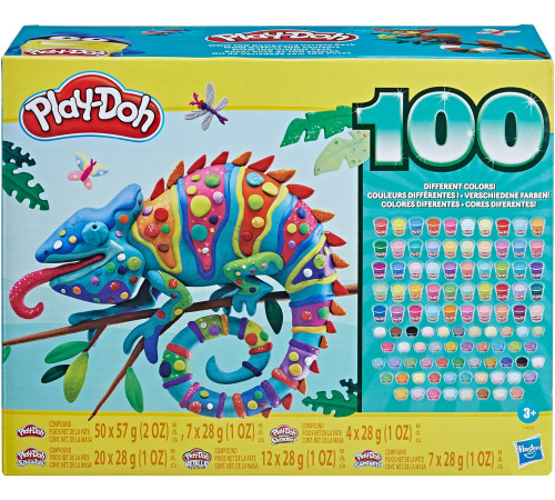 play-doh f4636 set de creativitate "100 de borcane de plastilină"