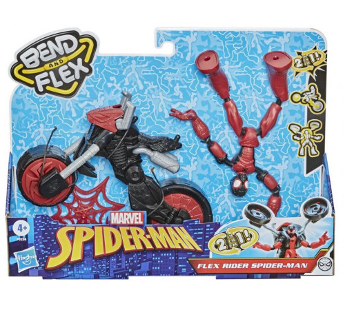 bend and flex f0236 set joc "spiderman pe motocicletă"