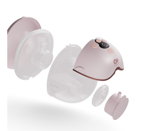kinderkraft Беспроводной молокоотсос hands-free mamaflow (розовый)