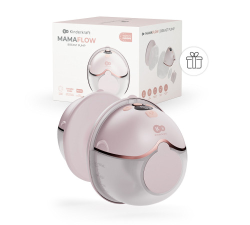  kinderkraft Беспроводной молокоотсос hands-free mamaflow (розовый)