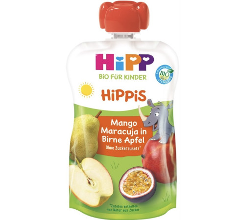 Питание и аксесcуары в Молдове Hipp 8570 Пюре Hippis Груша, яблоко, манго и маракуйя (12 м+) 100 гр.   hipp 8570 Пюре hippis Груша, яблоко, манго и маракуйя (12 м+) 100 гр.