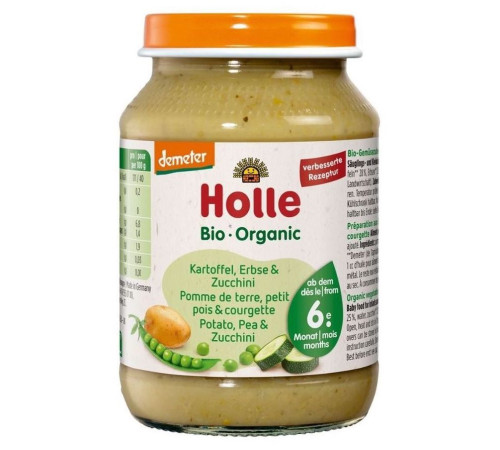  holle piure de cartofi, mazare și dovlecel (6 luni+) 190g 