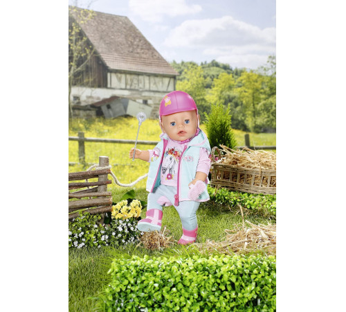 zapf creation 831175 set haine pentru păpuși  "baby born deluxe riding outfit" (43 cm.)