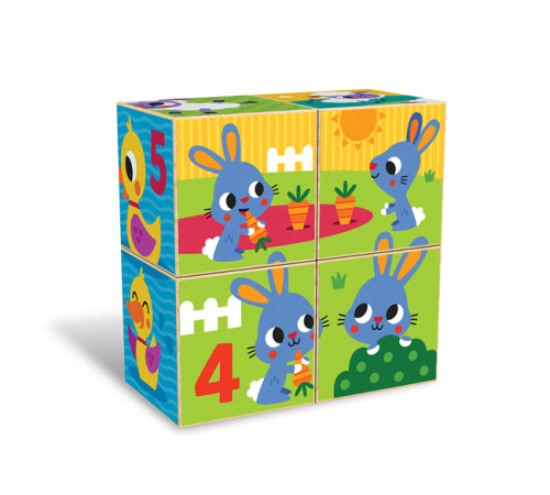 kids hits kh20/022 cuburi de lemn "ferma"