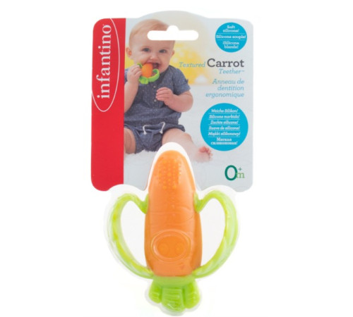  infantino 216216 Силиконовый прорезыватель "Морковка"
