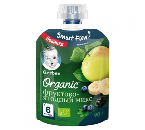 Детское питание в Молдове Gerber Organic Пюре фруктово-ягодный микс 90 гр. (6м +) Детское питание в Молдове gerber organic Пюре фруктово-ягодный микс 90 гр. (6м +)