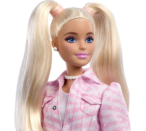 barbie jjn69 păpușa barbie "deluxe style fashion doll №9" &icirc;ntr-o ținută roz din denim