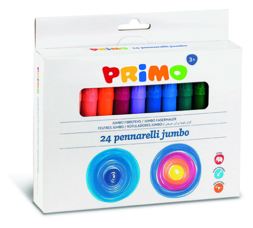  primo Фломастеры моющиеся jumbo 24 цвета (7,6 мм.)