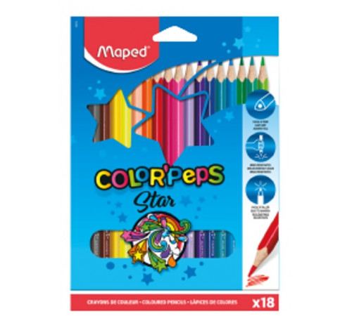  maped mp83218 Цветные карандаши "colorpeps star" (18 шт.)