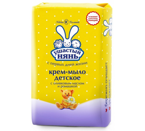  "Ушастый нянь" săpun cremă cu ulei de măsline și mușețel (90 g.)