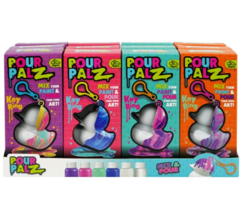  pour palz gsg26262 set de creație "creează un breloc-rățușcă &icirc;n tehnică fluid art" (in sort.)