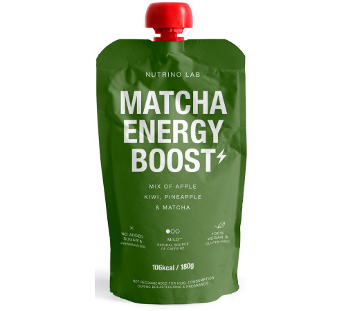 nutrino lab piure "matcha energy boost" măr-kiwi-ananas-matcha (180 gr.)