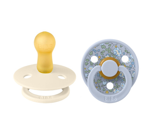 bibs suzeta rotunda din latex "colour liberty"eloise & dusty blue mix (0-6 luni) 2 buc.