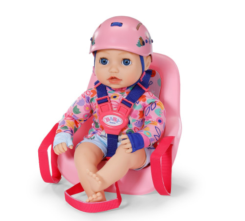 zapf creation 839980 scaun de bicicletă pentru păpuși cu &icirc;nălțimea de 36 cm și 43 cm.