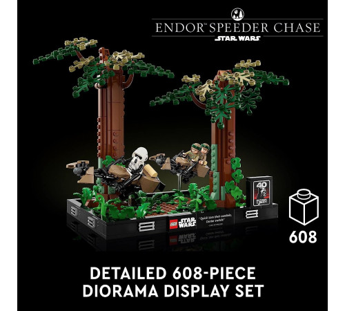 lego star wars 75353 constructor "diorama: endor speeder chase" (608 elт.)