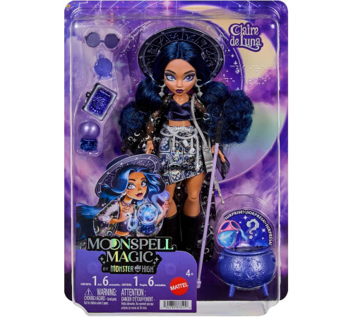 monster high jmb89 păpușă de colecție claire de luna "moonspell magic"