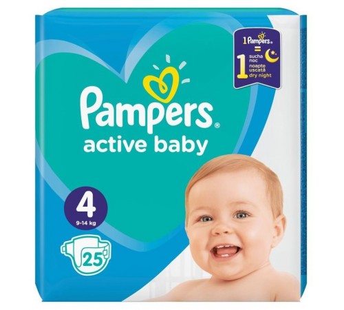 Pampers Active Baby Maxi 4 (9-14 кг.) 25 шт. pampers active baby maxi 4 (9-14 кг.) 25 шт.