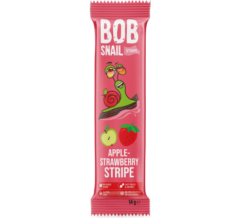 bob snail Натуральные конфеты "Яблоко-Клубника " (14 гр.)