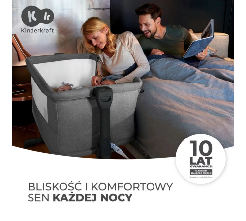 kinderkraft patut-leagăn neste dark grey