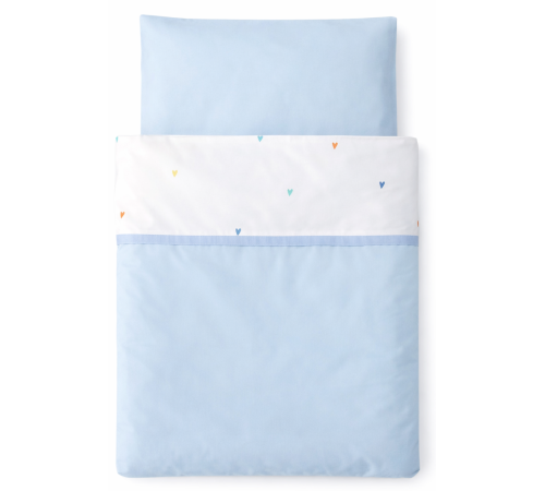 veres 153.1.33 Постельное белье "Сердечки" (3ед.) бело-голубой