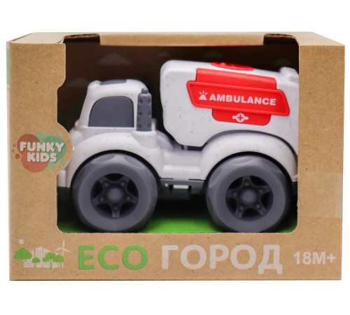 funky toys ft0278078 Машина скорой помощи eco (10 см) белая