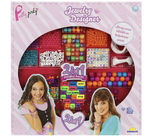 noriel s01011036 pretty pinky set de creare bijuterii cu mărgele     