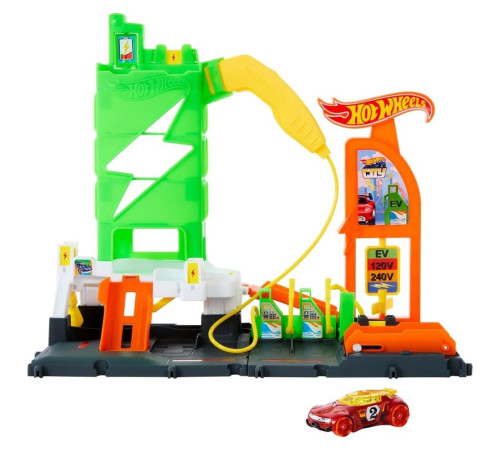 hot wheels htn79 Игровой набор "city super recharge fuel station"