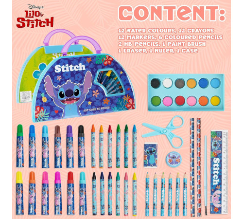 total office stc-1112 Набор для рисования "disney stitch" (50 предметов)
