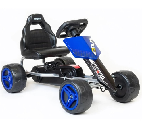 baby mix 55304 kart cu pedale go-kart speedy albastru