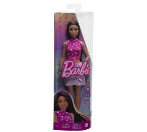 barbie hrh13 Кукла "Модница" в розовом топе со звездным принтом