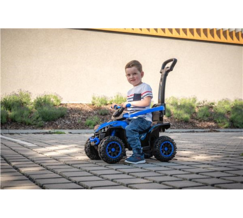baby mix 56925 mașinuță electrică baby mix ruggy cu m&acirc;ner (albastru)