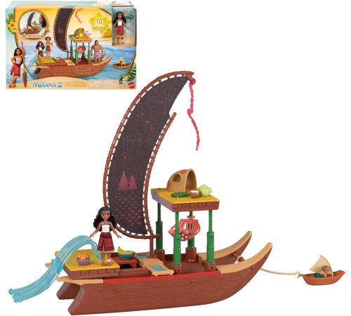 disney princess jbt54 set de joacă "aventurile moanei &icirc;n canoe"