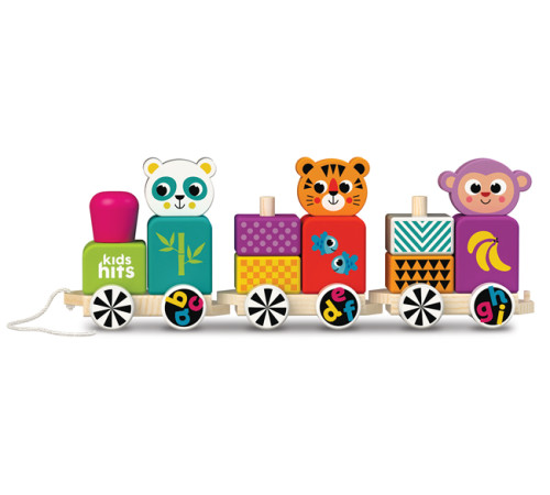 kids hits kh20/021 tren din lemn "prieteni fericiți"