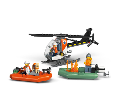 lego city 60504 constructor "barcă de salvare și elicopter al pazei de coastă" (742 el.)