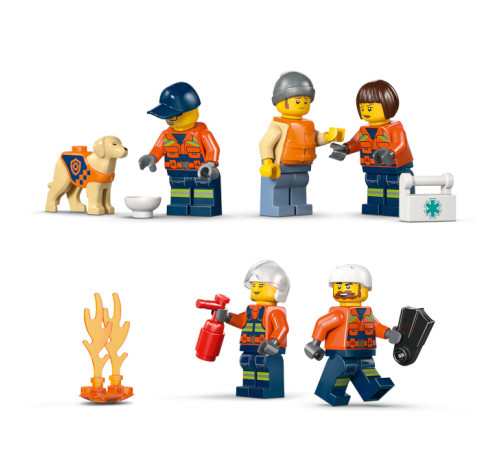 lego city 60504 constructor "barcă de salvare și elicopter al pazei de coastă" (742 el.)