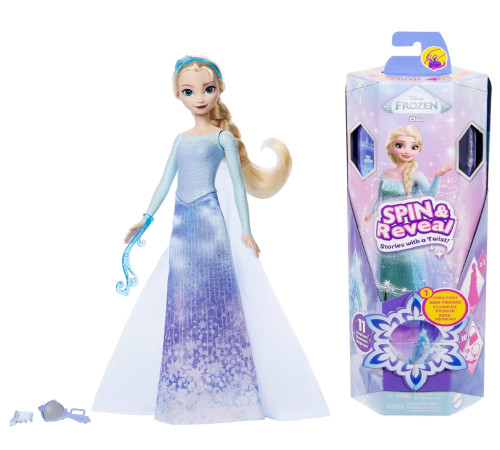 disney princess jbg59 Набор сюрприз "spin & reveal" с куклой Эльзой "Холодное Сердце"