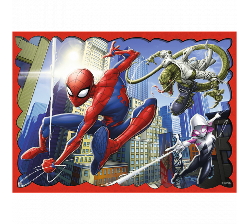 trefl 34384 puzzle 4-în-1 "heroic spider-man" (35/48/54/70 el.)